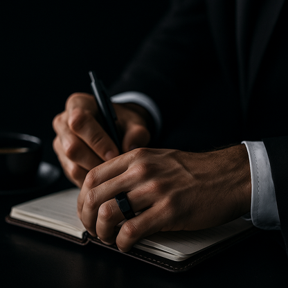 AXION™ HEMATITE RING